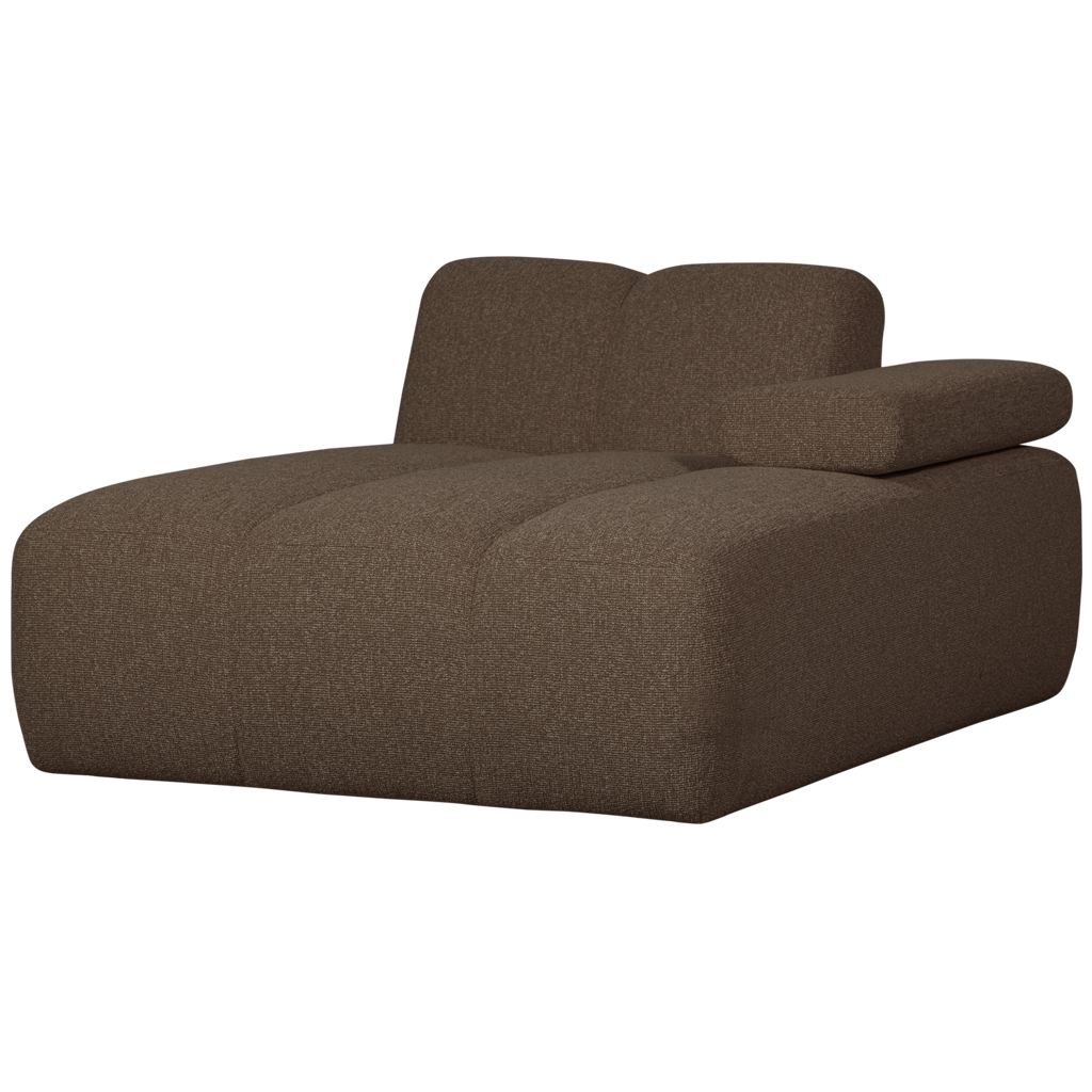 WOOOD Mojo Chaise Longue Element Rechts Boucle Bruin Melange