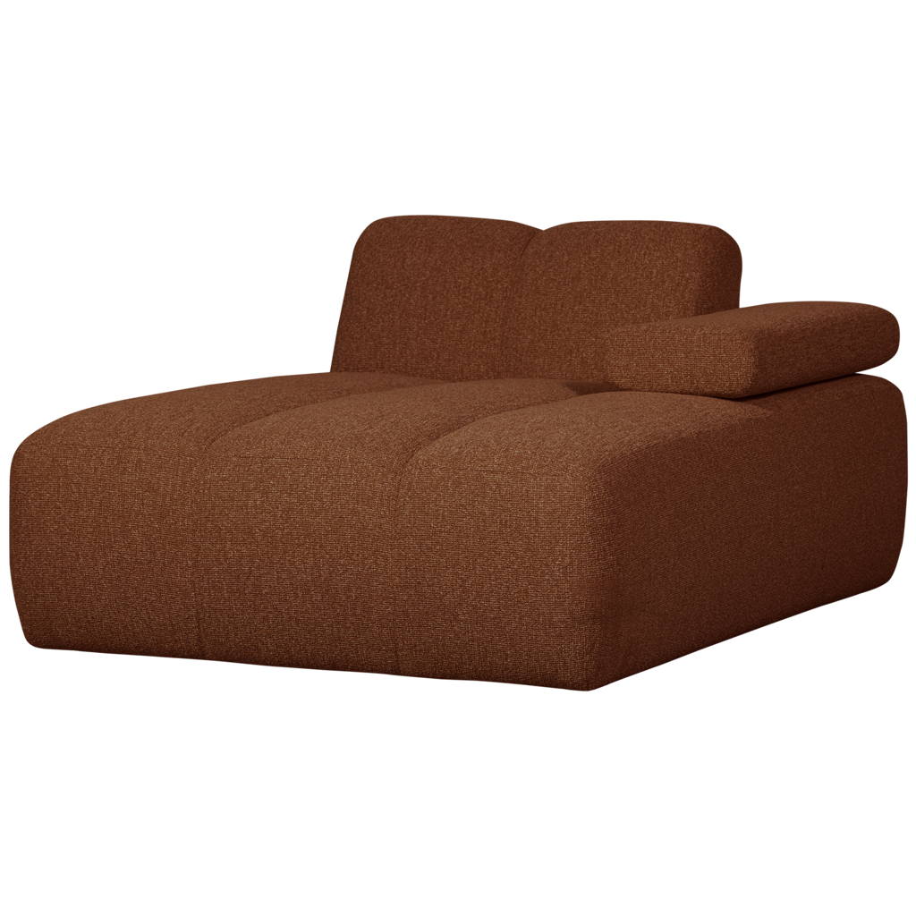 WOOOD Mojo Chaise Longue Element Rechts Boucle Roest Bruin Melange