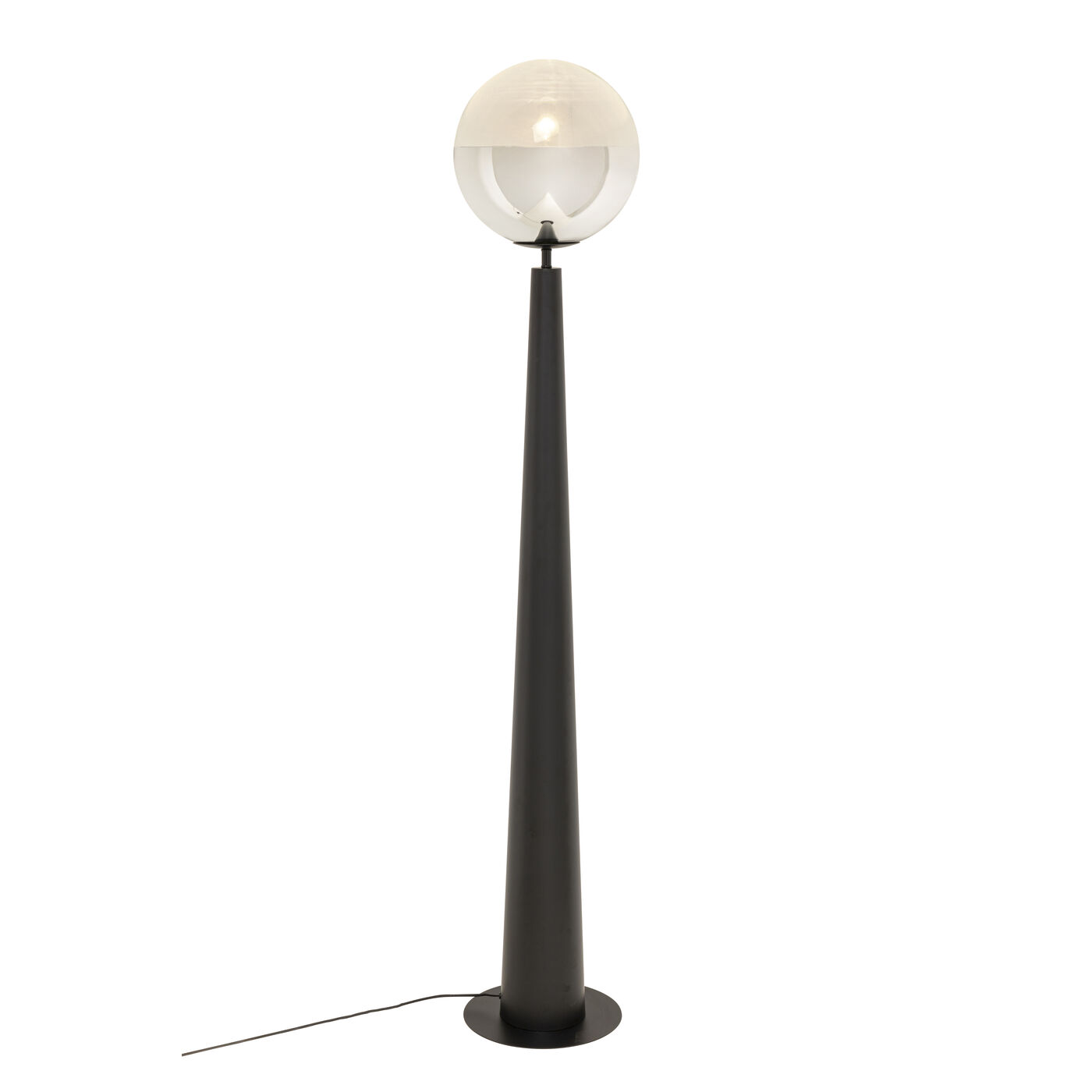 Vloerlamp Disco Bal Black 163cm