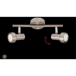 Briloner LED-Strahler 'Sub' nickelfarben 2-flammig