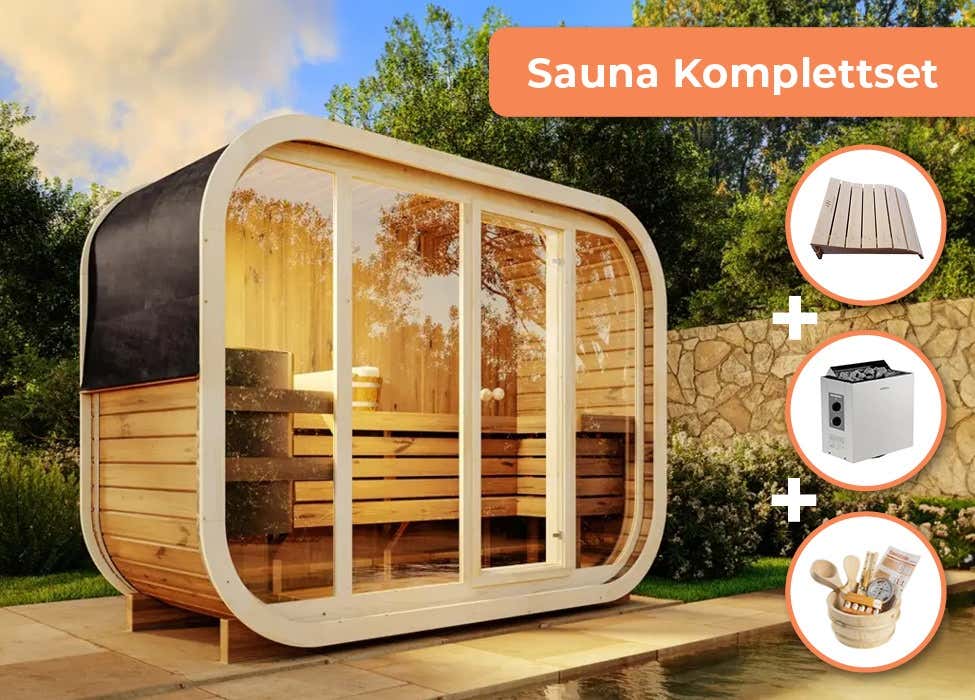 FinnTherm Complete saunaset Barrelsauna Ellipso L