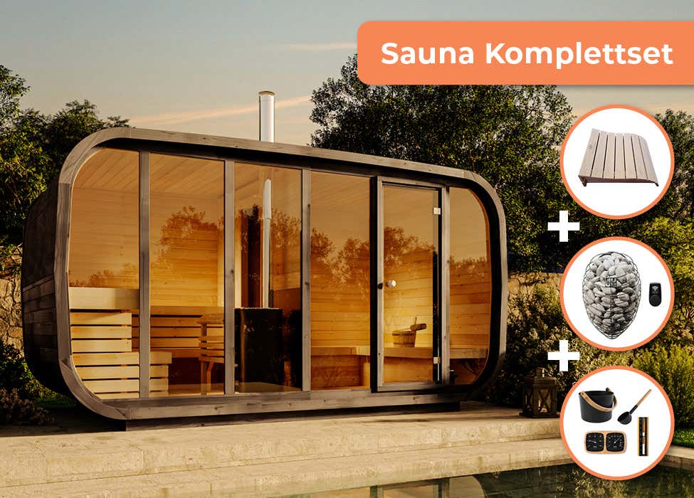 FinnTherm Sauna complete set barrelsauna ScandiCube Space