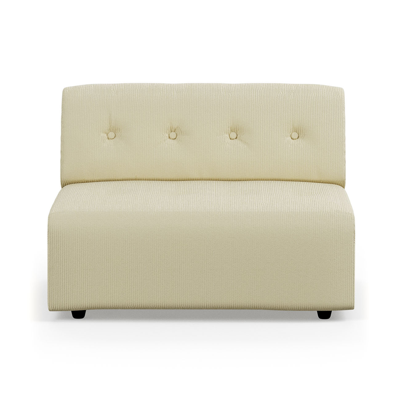 HKLIVING-collectie Vint bank element midden 1,5-seat corduroy rib hay