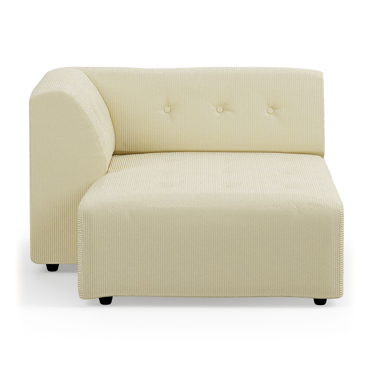 HKLIVING-collectie Vint bank element links divan corduroy rib hay