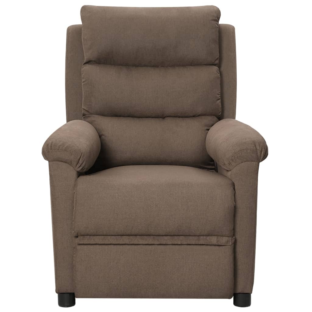 vidaXL Massagestoel stof taupe