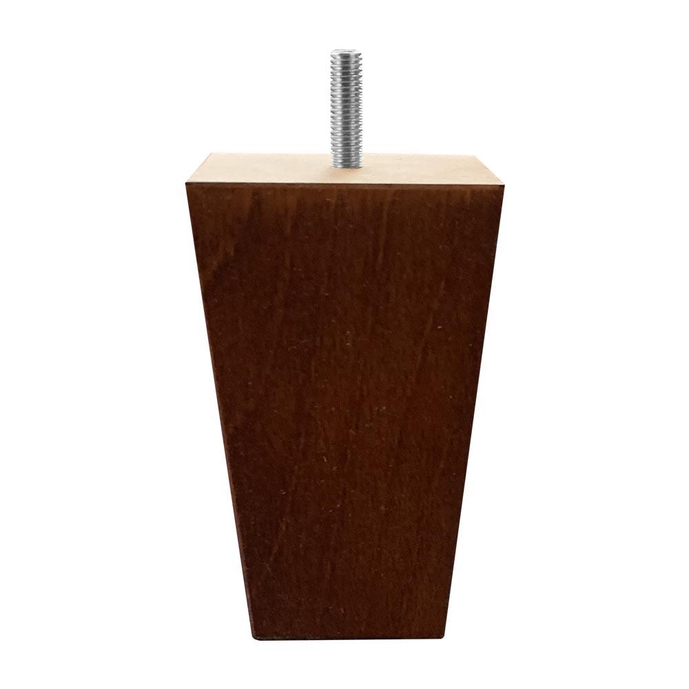 Furniture Legs Europe Meubelpoot kersen vierkant 7 bij 7 cm en hoogte 12 cm van massief hout (M8)