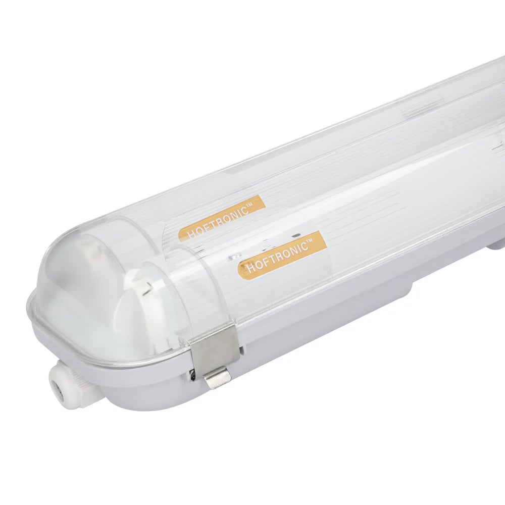 HOFTRONIC™ Eco Bright LED TL armatuur 120cm Dubbel - T8 G13 Incl. LED TL buizen - 4000K neutraal wit licht - 25 Watt 4000 Lumen (160lm/W) - IP65 Waterdicht