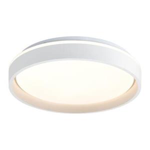 Leen Bakker Plafonniere Claus LED wit metaal/kunststof 7,5xØ39 cm