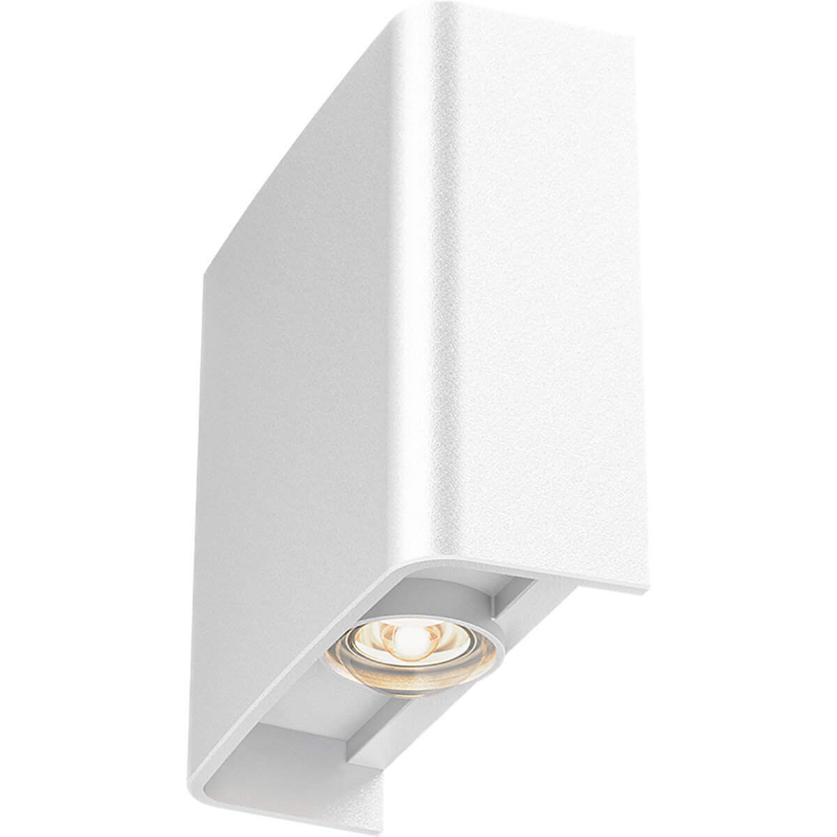 BES LED LED Wandlamp - Brinton Victo - Up & Down - 2W 180lm - Warm Wit 3000K - Voor Buiten en Binnen - Waterdicht IP65 - Rechthoek - Wit