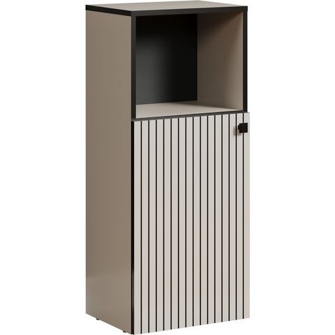 Welltime Onderkast Amrum badkamerkast staande kast badkamer kast Breedte 40 cm, moderne halfhoge kast eiken rillen-look badkamerkast (1 stuk)