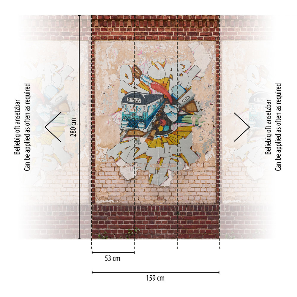 Livingwalls The Wall II - Bruin - Stenen Muur - 392401