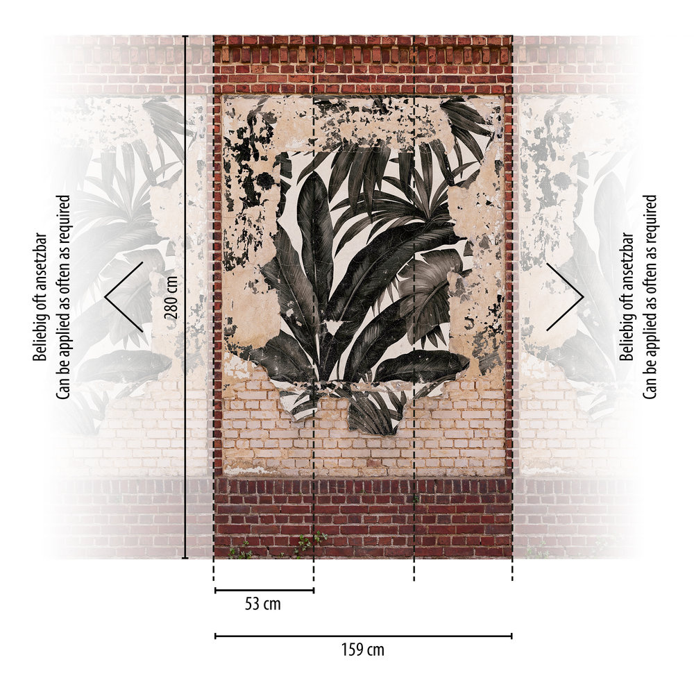 Livingwalls The Wall II - Bruin - Stenen Muur - 392451