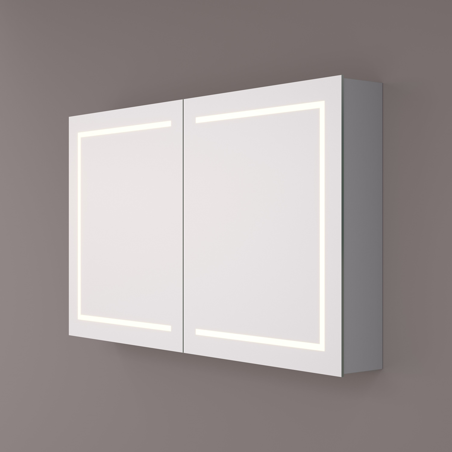 Hipp Design Spiegelkast  SPK 61000 Rechthoek Met Verlichting Incl. Spiegelverwarming en Stopcontact (Alle Maten)