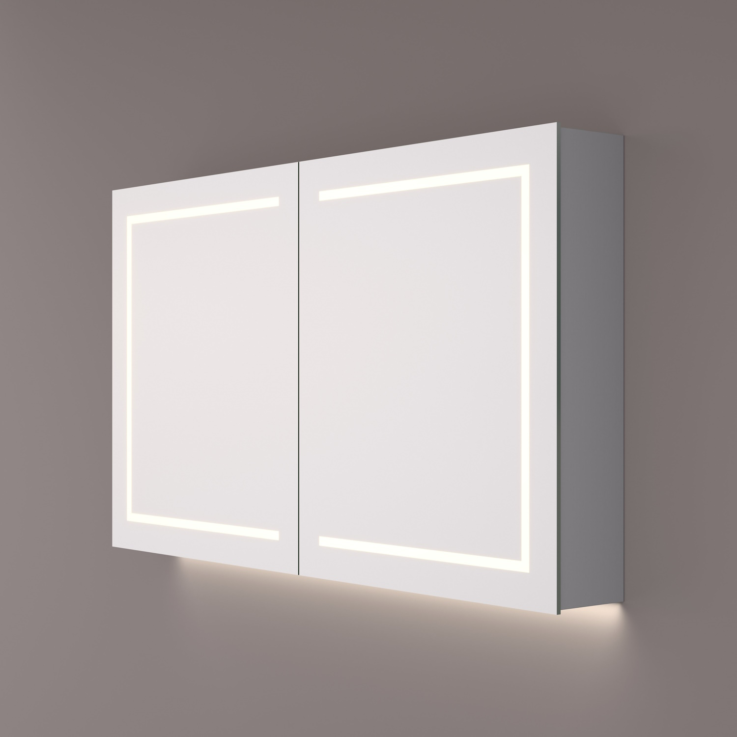 Hipp Design Spiegelkast  SPK 62000 Rechthoek Met Verlichting Incl. Spiegelverwarming en Stopcontact (Alle Maten)