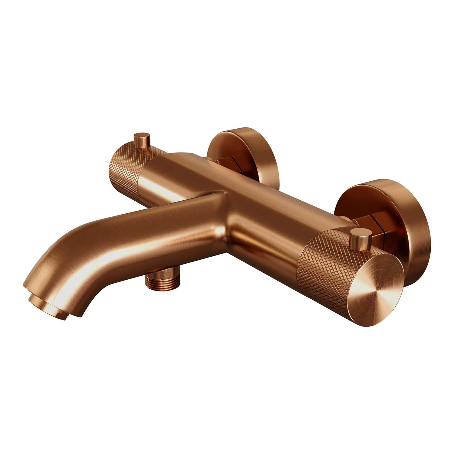 Brauer Opbouw Bad- en Douchekraan  Copper Carving Thermostatisch Geborsteld Koper