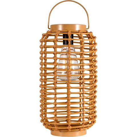 Pauleen Led-lantaarn Sunshine Darling Solarlaterne Beige Rattan/Metall/Kunststoff