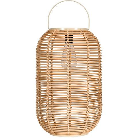 Pauleen Led-lantaarn Sunshine Nature Solarlaterne Beige Rattan/Metall/Kunststoff