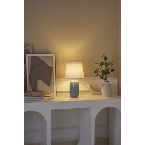 Pauleen Tafellamp Glowing Hug max20W Blau/Beige 230V Stoff/Keramik