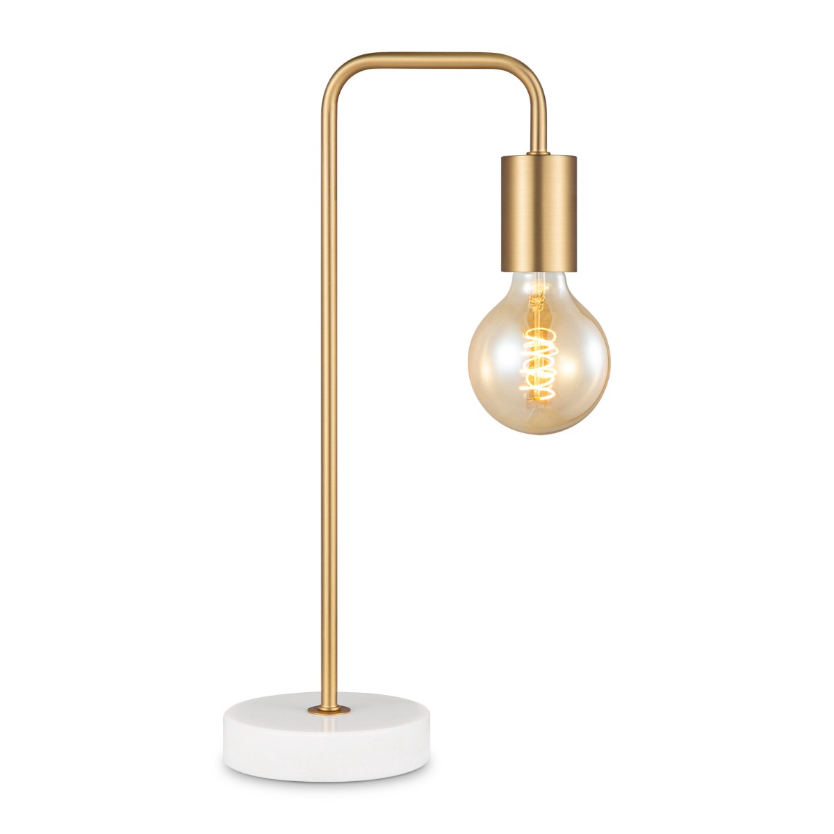 Moderne Gold Tafepllam - 20.3 x 10 x 40 cm - Ontworpen voor gebruik in slaapkamers en studeerkamer - met Schakelaar - E27 Bedlamp - Lichtbron niet inbegrepen