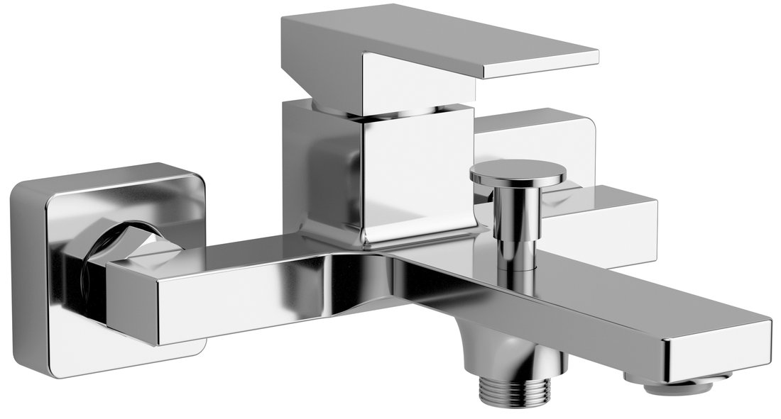 Sapho Cubemix thermostatische badkraan chroom