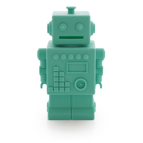 KG Design Robot spaarpot lime