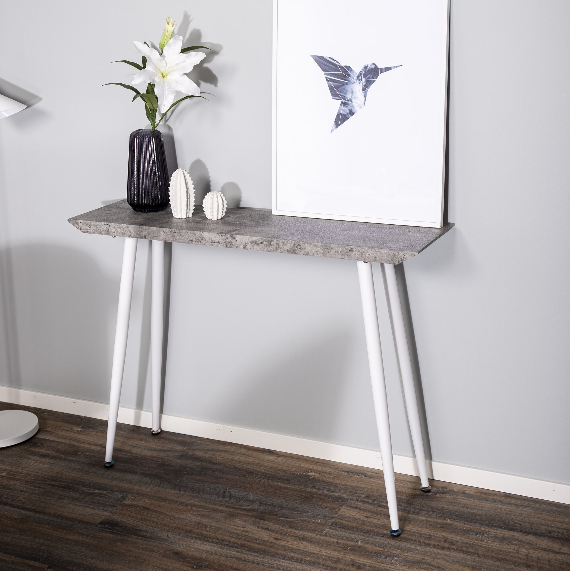 Nohr Sidetable Willington Betonlook, 110cm - Wit