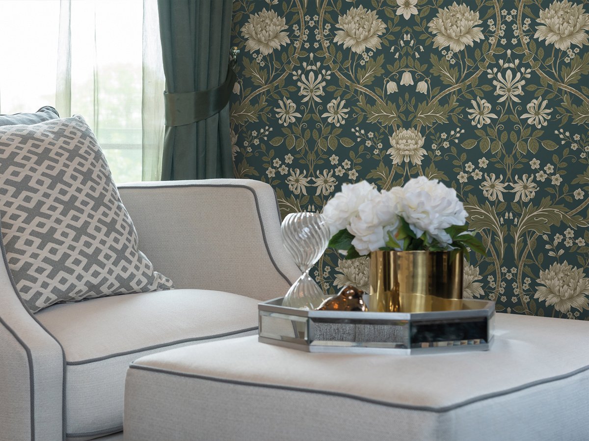 Dutch Wallcoverings British Heritage Bloem - Groen