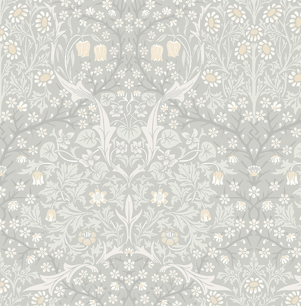 Dutch Wallcoverings British Heritage Bloem - Grijs