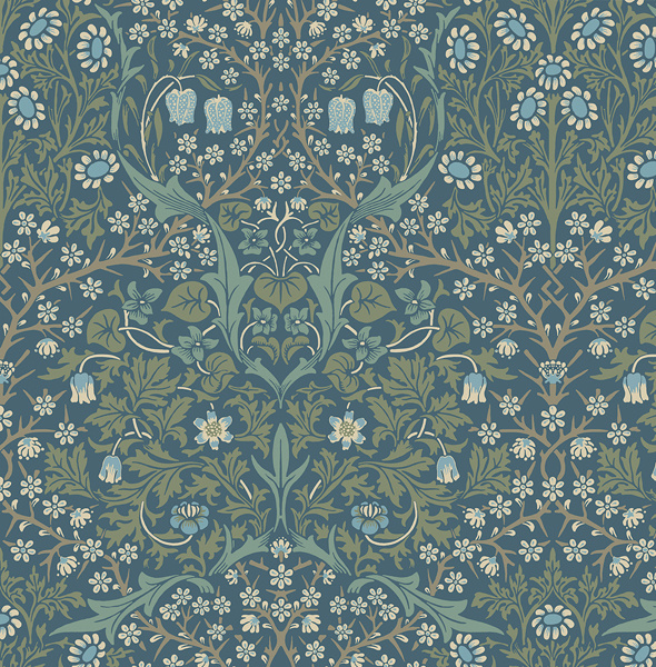 Dutch Wallcoverings British Heritage Bloem Blw/- Groen