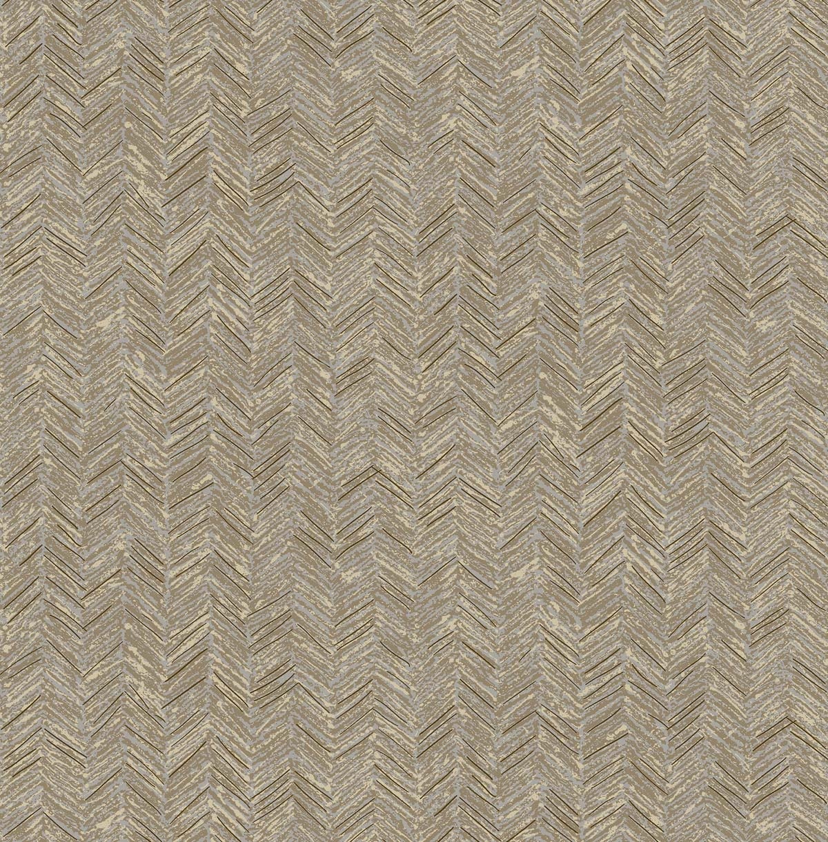 Dutch Wallcoverings Euphorie - Visgraat - Beige/Goud