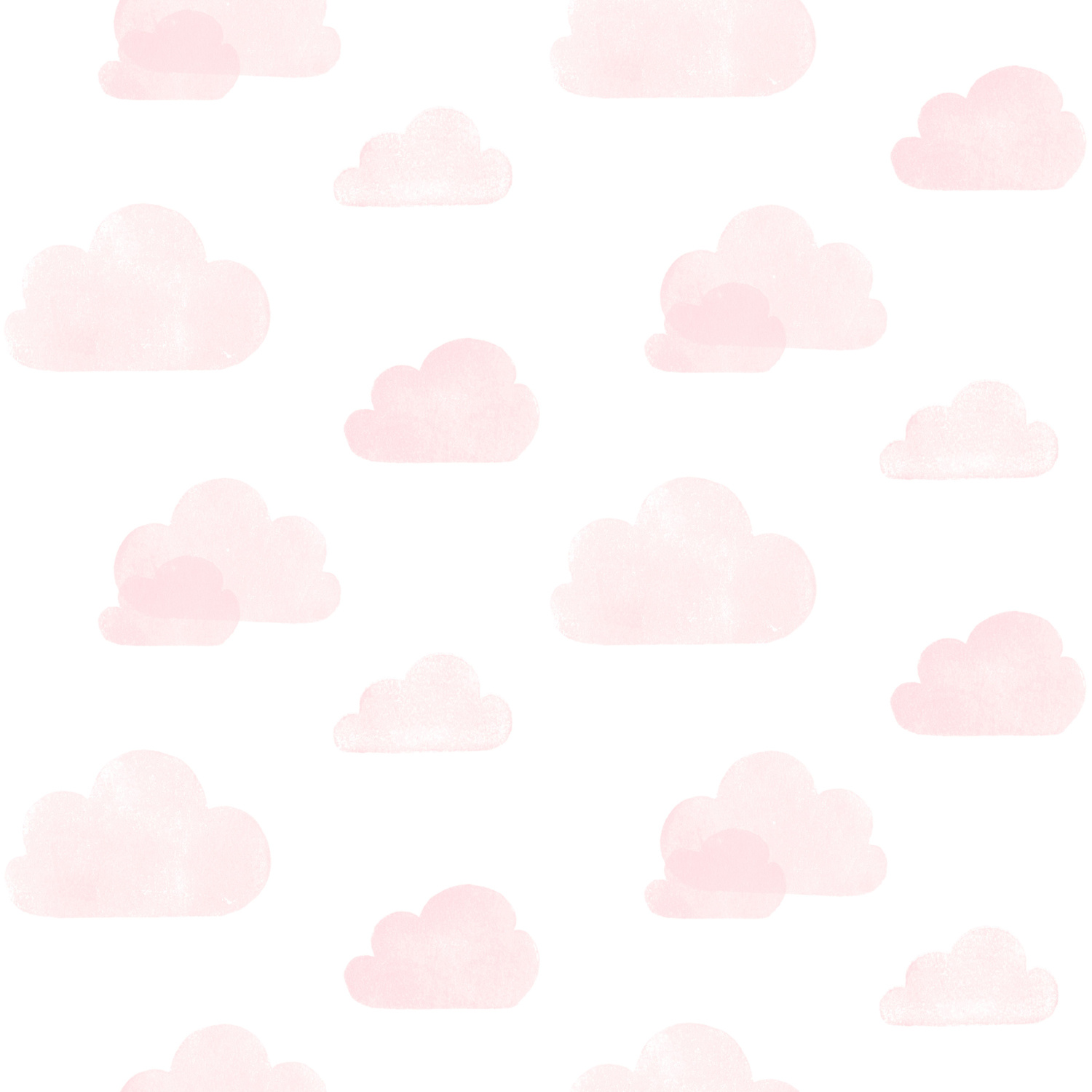 Dutch Wallcoverings Joy - Wolken - Wit/Roze