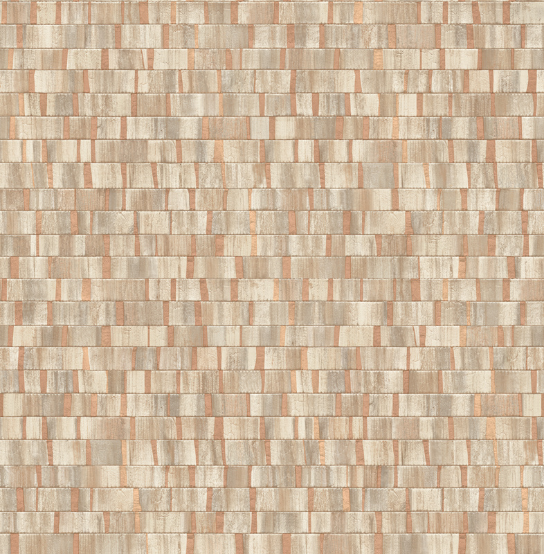 Dutch Wallcoverings Artisan Small Metallic - Wood Copper