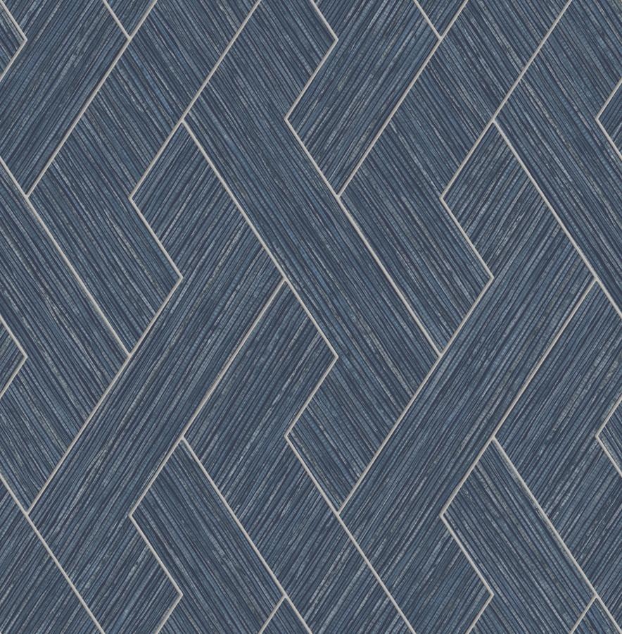 Dutch Wallcoverings Arber - Ember Indigo - Blauw/Zilver