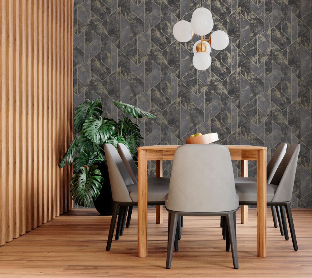 Dutch Wallcoverings Patagonia - Zarci - Charcoal