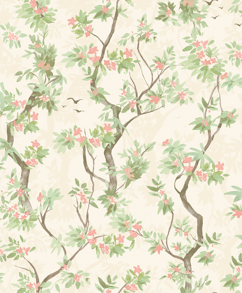 Dutch Wallcoverings Patagonia - Folia Cream/- Pink