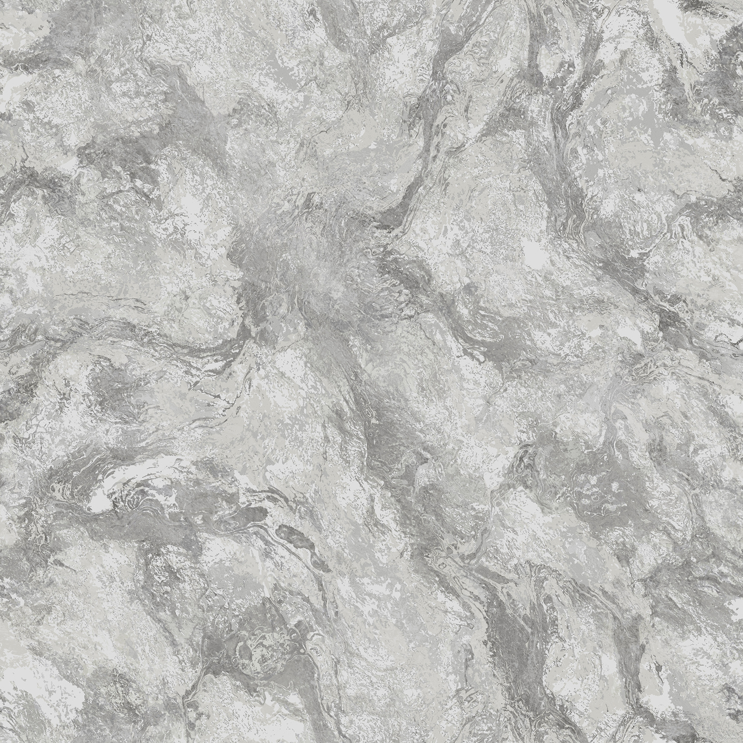 Dutch Wallcoverings Arabesque - Levanto Marble Silver - Zilve