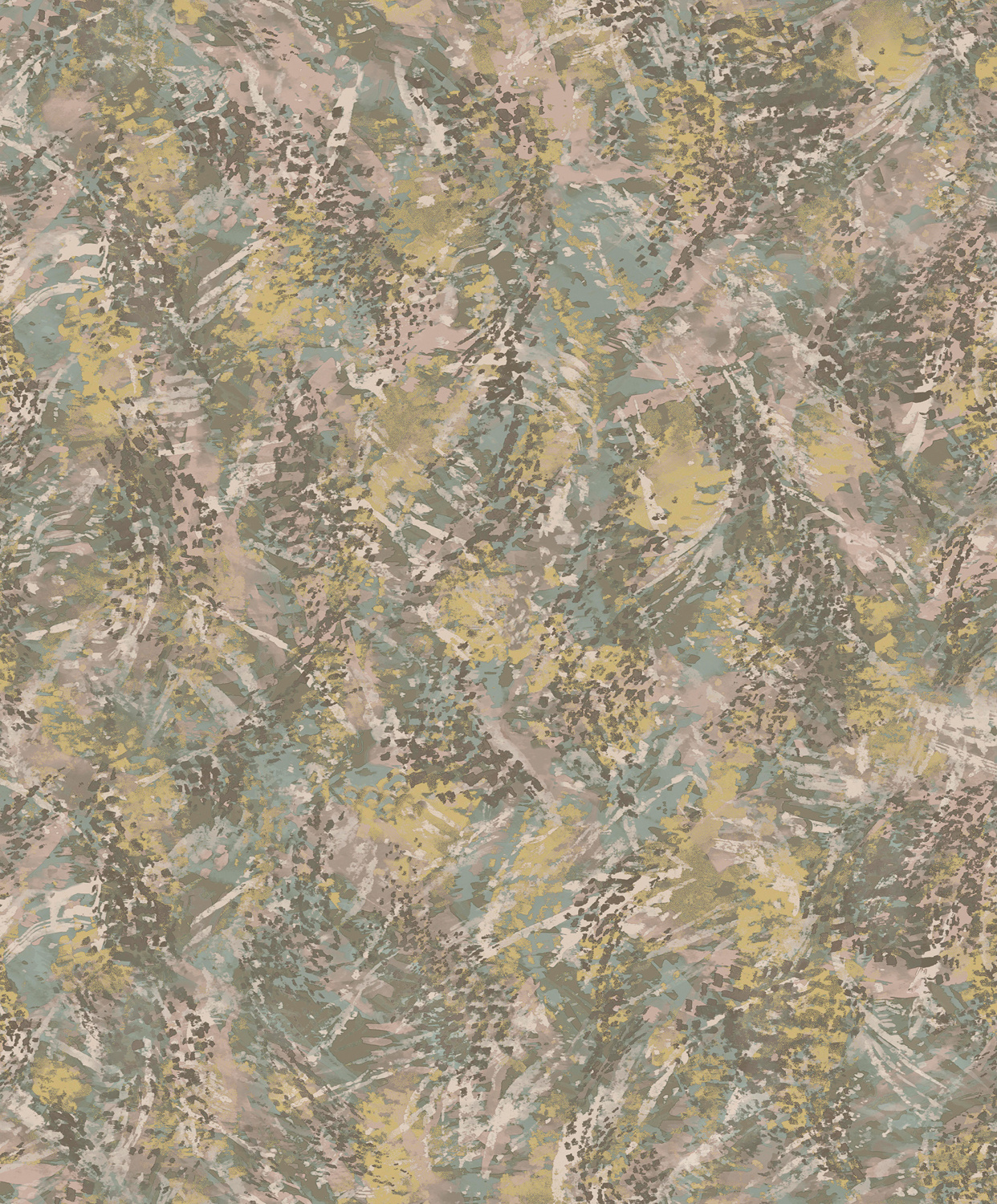 Dutch Wallcoverings Arabesque - Pluma Blush Khaki - Multi