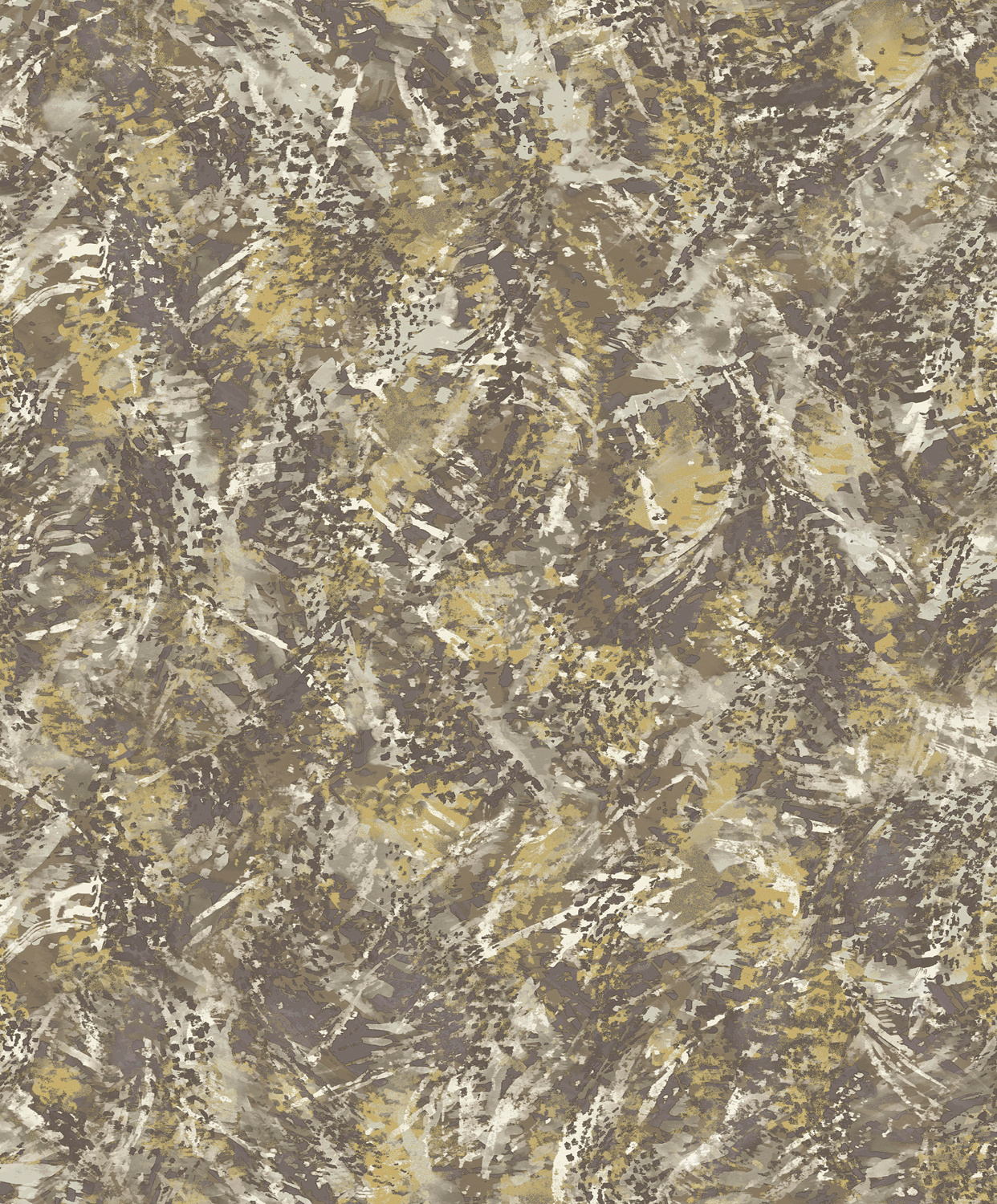 Dutch Wallcoverings Arabesque - Pluma Chocolate Gold - Multi