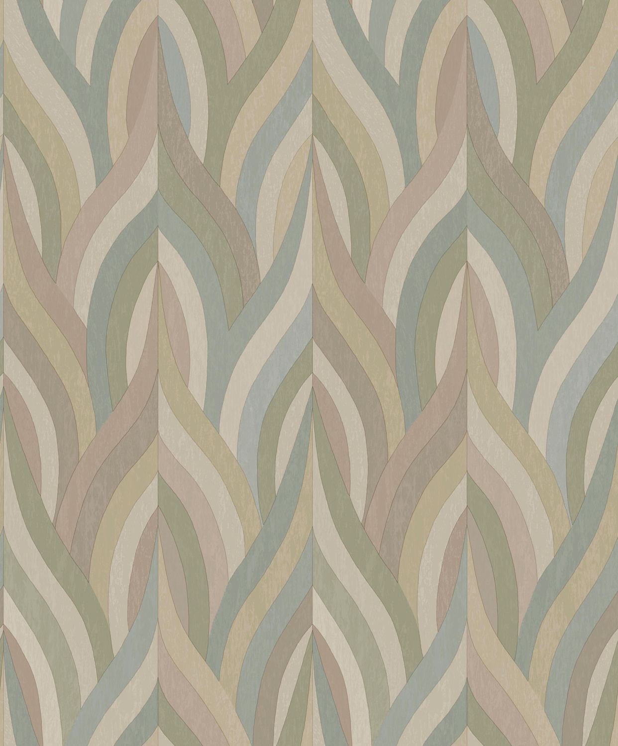 Dutch Wallcoverings Arabesque - Arabesque Blush Aqua - Multi