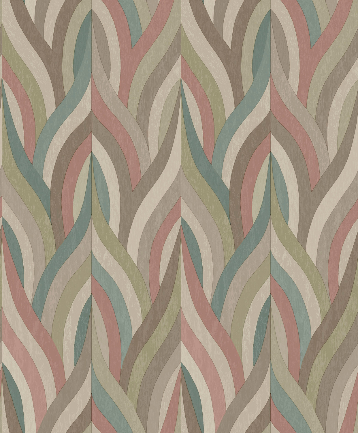 Dutch Wallcoverings Arabesque - Arabesque Red Teal - Multi