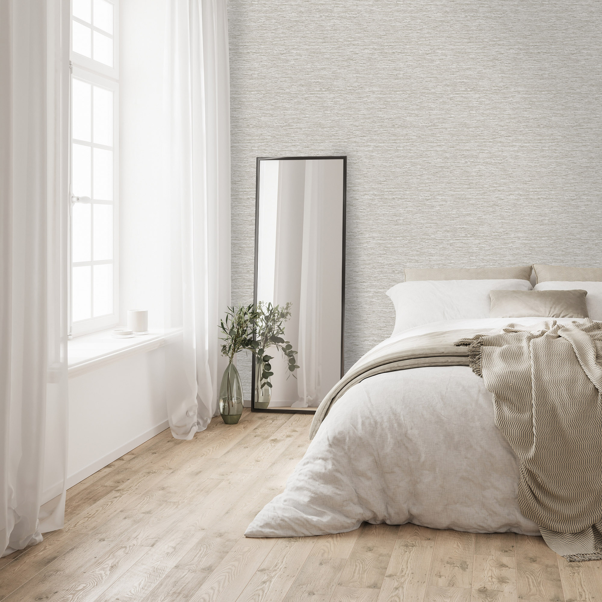 Dutch Wallcoverings Eleganza - Ondulato Dove - Beige