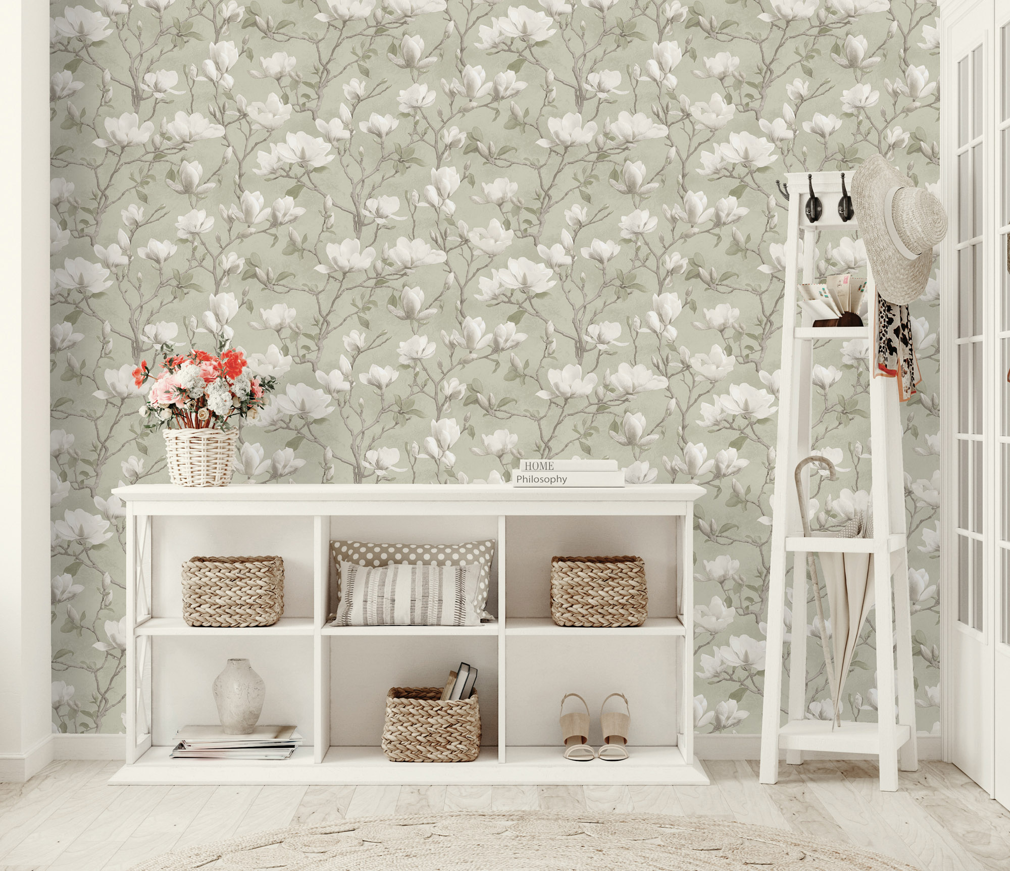 Dutch Wallcoverings Eleganza - Petalina Sage - Groen