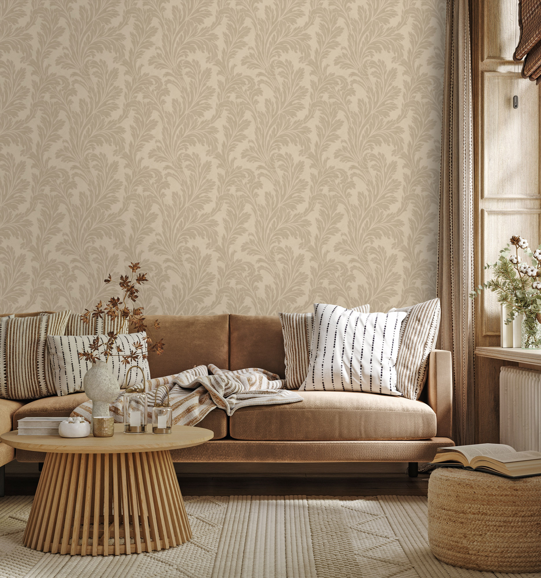 Dutch Wallcoverings Eleganza - Acanthus - Taupe