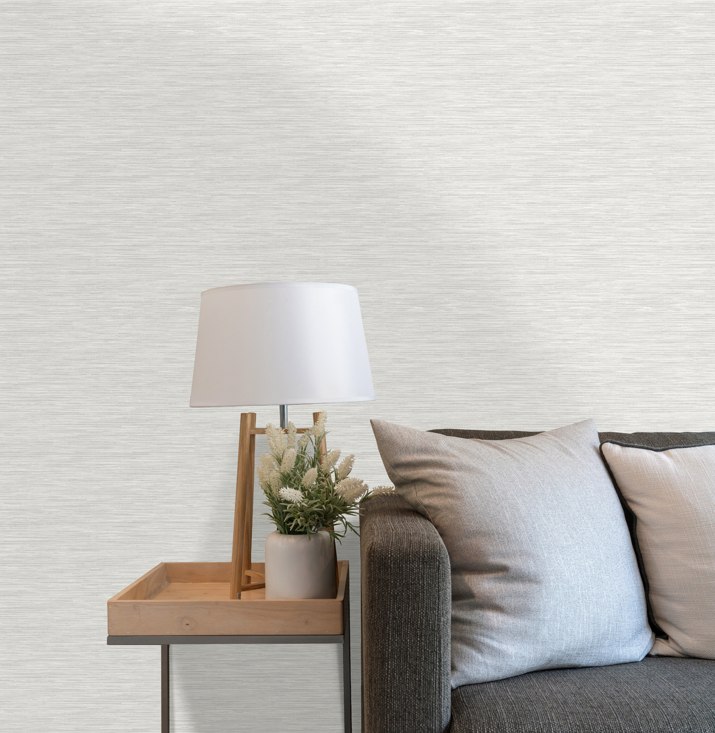 Dutch Wallcoverings Khalili - Bambara Texture White - Wit