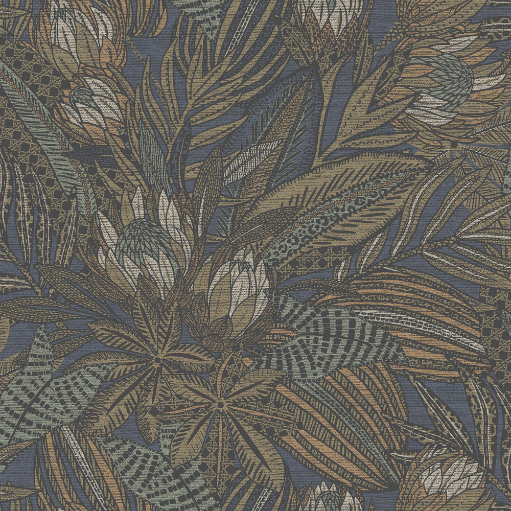 Dutch Wallcoverings Alchemy - Susara - Navy