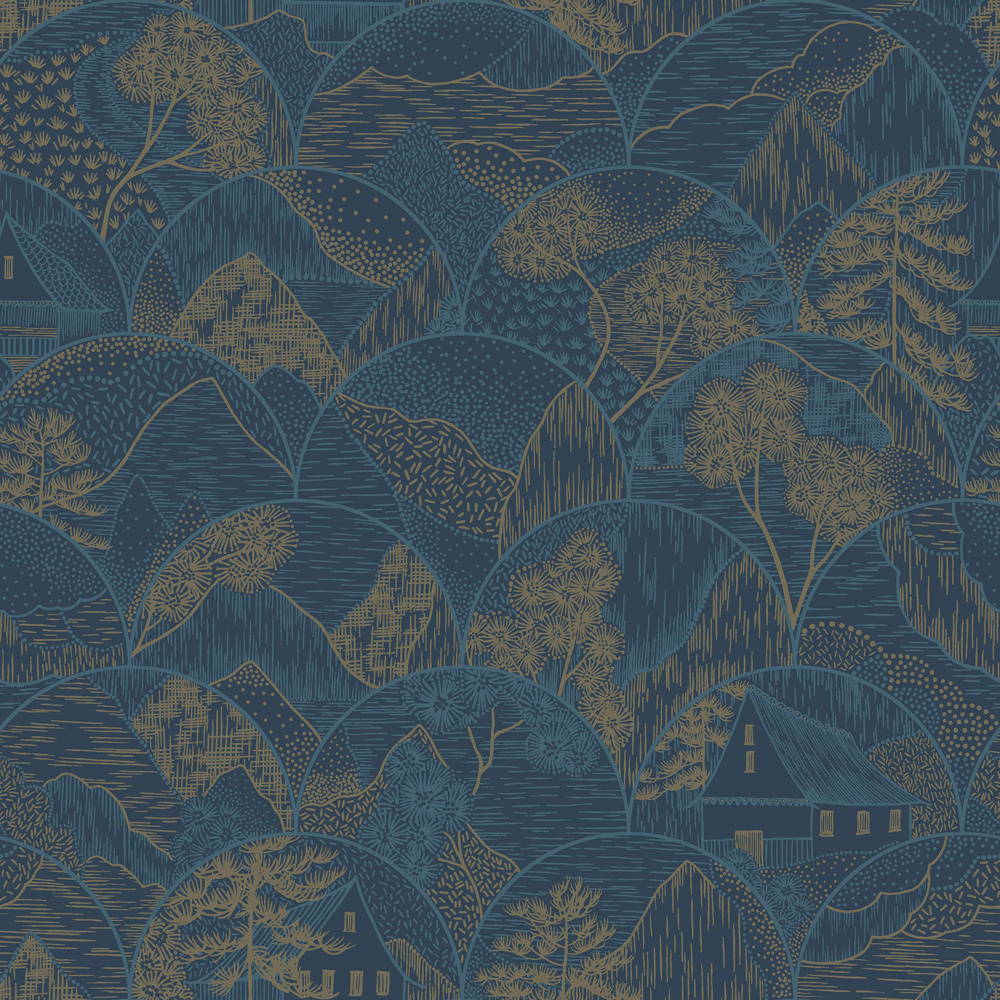 Dutch Wallcoverings Alchemy - Teshio - Navy