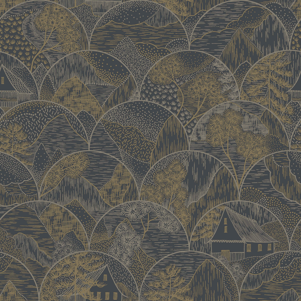 Dutch Wallcoverings Alchemy - Teshio - Charcoal