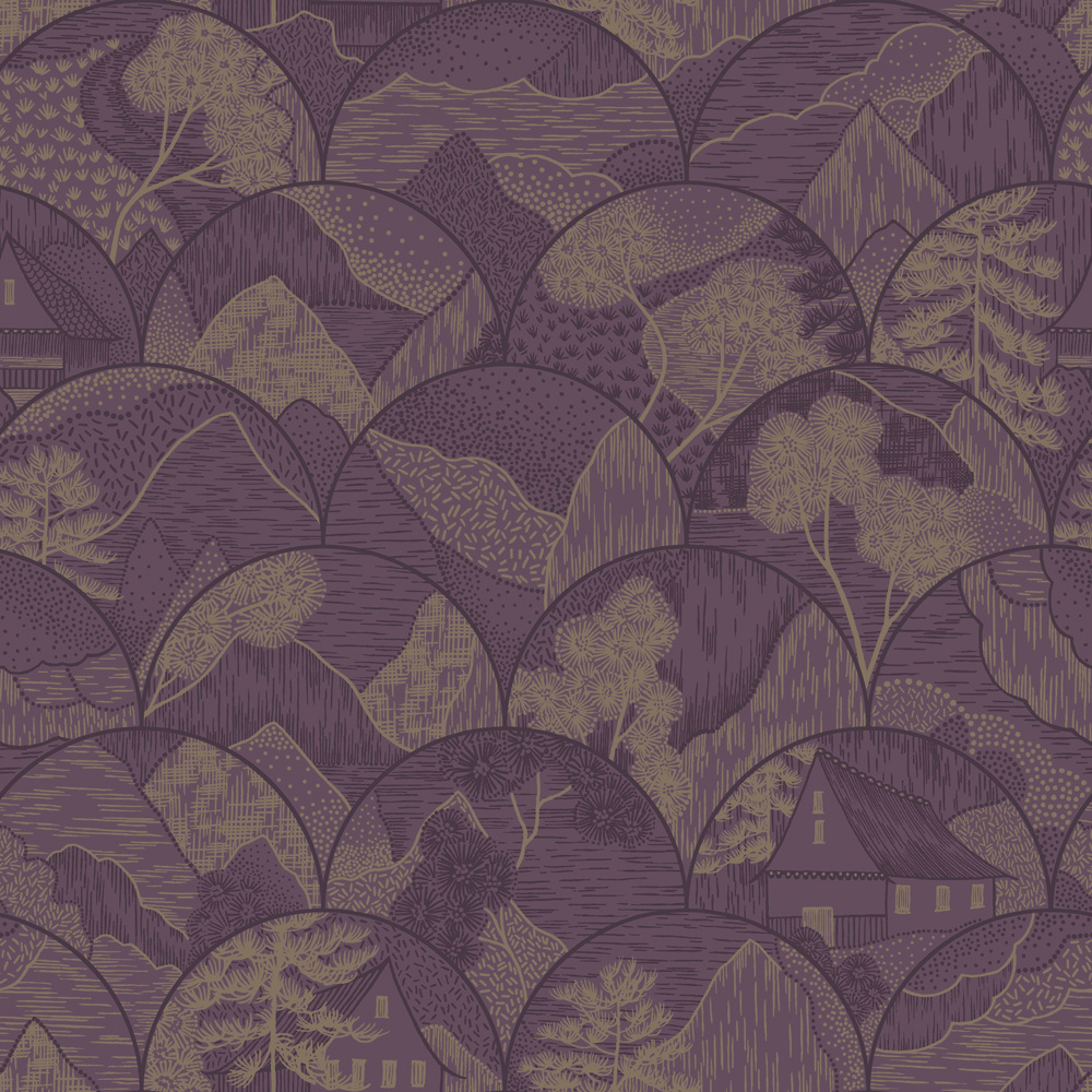 Dutch Wallcoverings Alchemy - Teshio - Plum