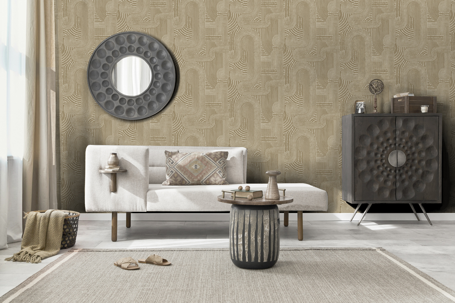 Dutch Wallcoverings Khalili - Macrame Neutral - Beige