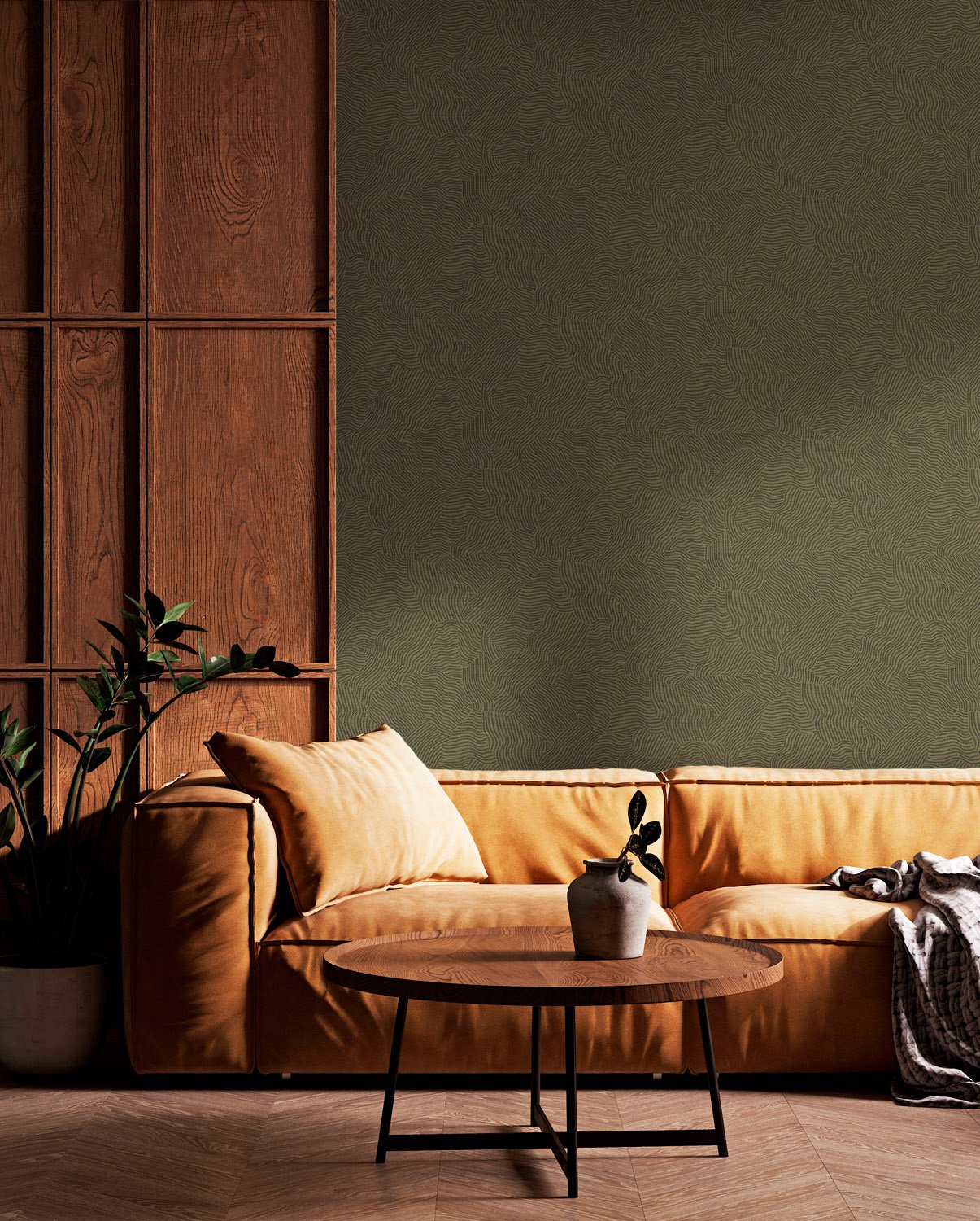 Dutch Wallcoverings Sahara - Tenere Olive - Groen